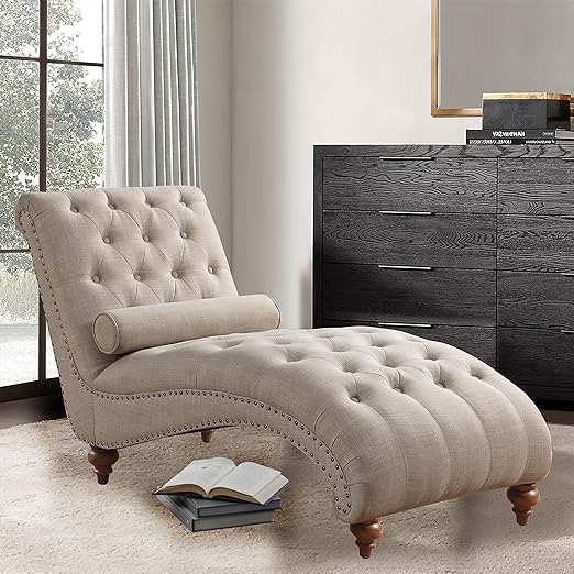 Rosevera Leavitt Living Room Chairs with Padded Seat Sleeper Comfy for bedrooms Lounge Chaise
