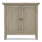 Redmond SOLID WOOD 32 inch Wide Transitional Low Storage Cabinet in Distressed Grey