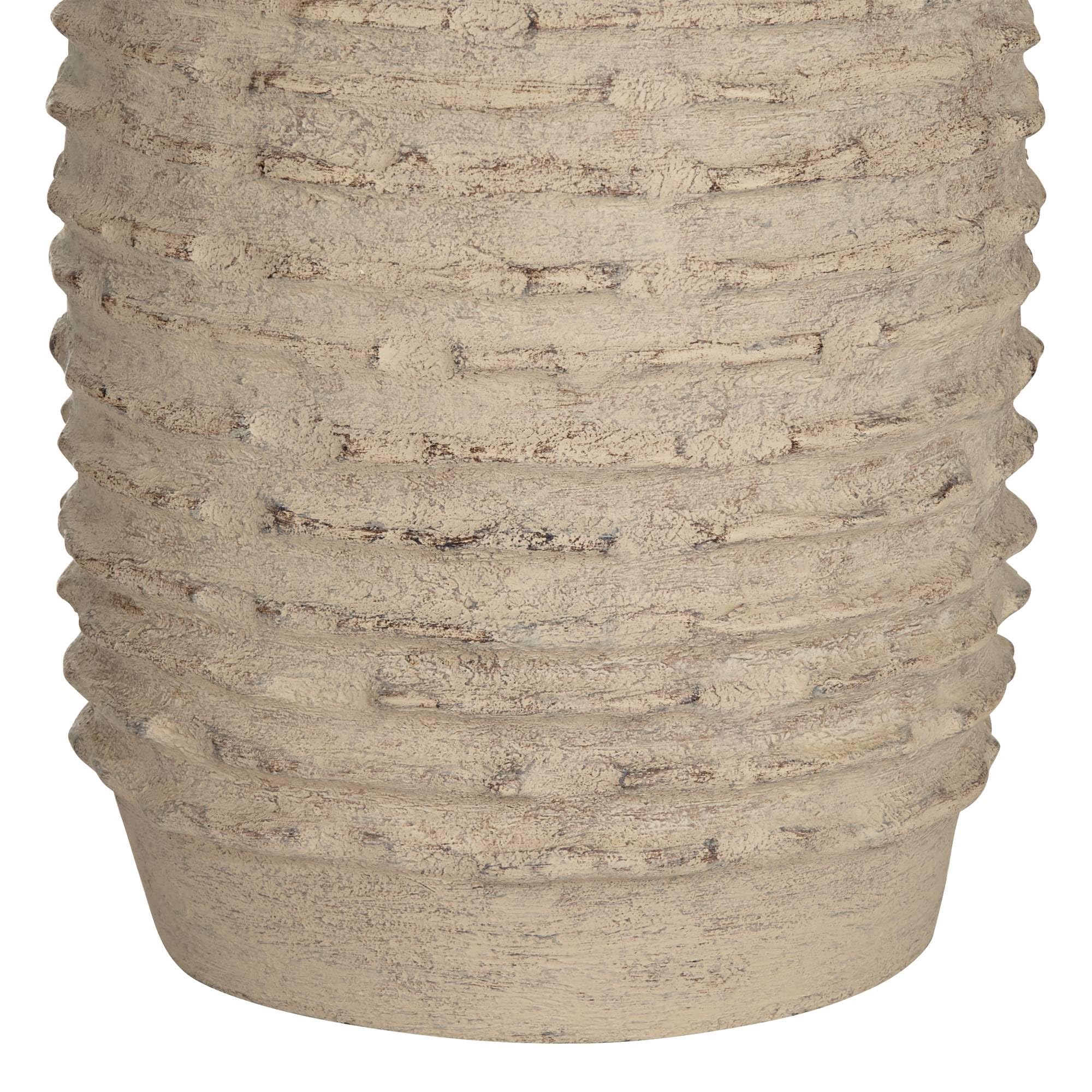 Mora 31" Coastal Farmhouse Table Lamp with Burlap Shade