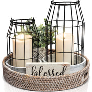 Rustic Farmhouse Lantern Decor - Stylish Decorative Lanterns for Your Living Room