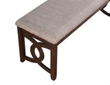 Gia Upholstered Dining Bench, Cherry Brown