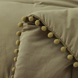 Queen Comforter Set - Comforter Queen Size Sets with Ball Pom Fringe