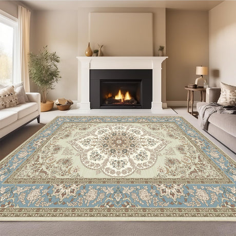 Washable Rug 8x10 Area Rugs for Living Room - Stain Resistant Non-Slip Backing Rugs