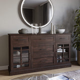Sideboard Buffet Console Table, Versatile Media Cabinet with Drawers and Adjustable Shelves - 58 Inch - Astorga (Espresso)