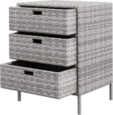 Outdoor Towel Cabinet, PE Rattan Pool Storage Organizer