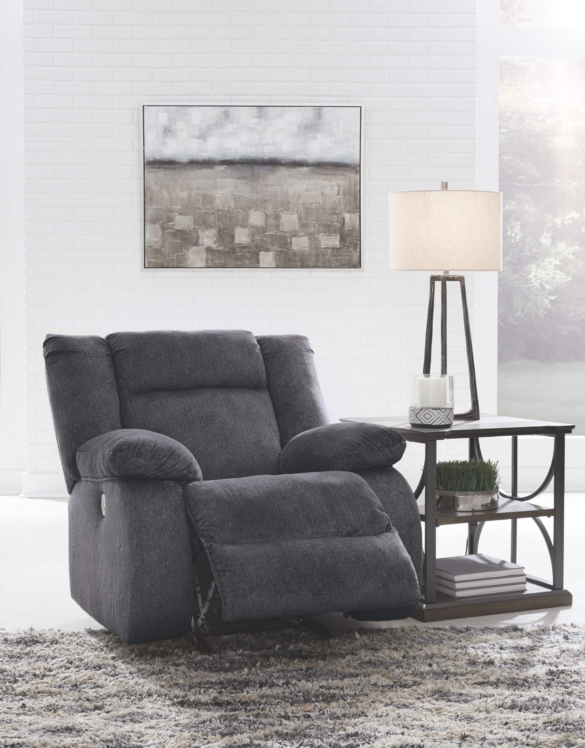 ModLuxe Power Rocker Recliner Chair with USB & Plush Velvet Finish