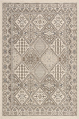 9x12 Becca Traditional Tiled Area Rug - Beige Faded Transitional Design