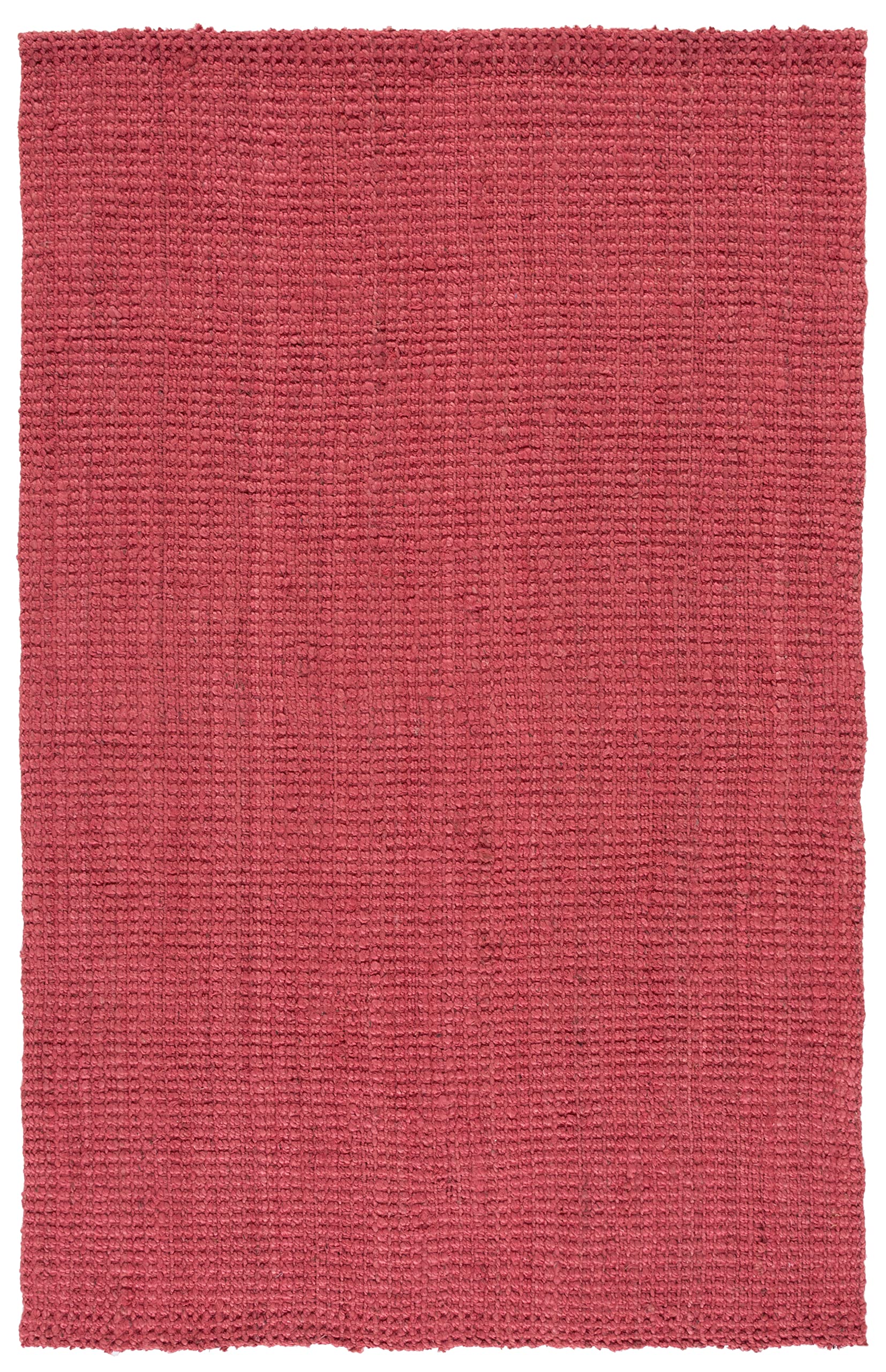 SAFAVIEH Natural Fiber Collection Area Rug - 5' x 8', Red, Handmade Farmhouse Jute, Ideal for High Traffic Areas in Living Room, Bedroom (NF730D)