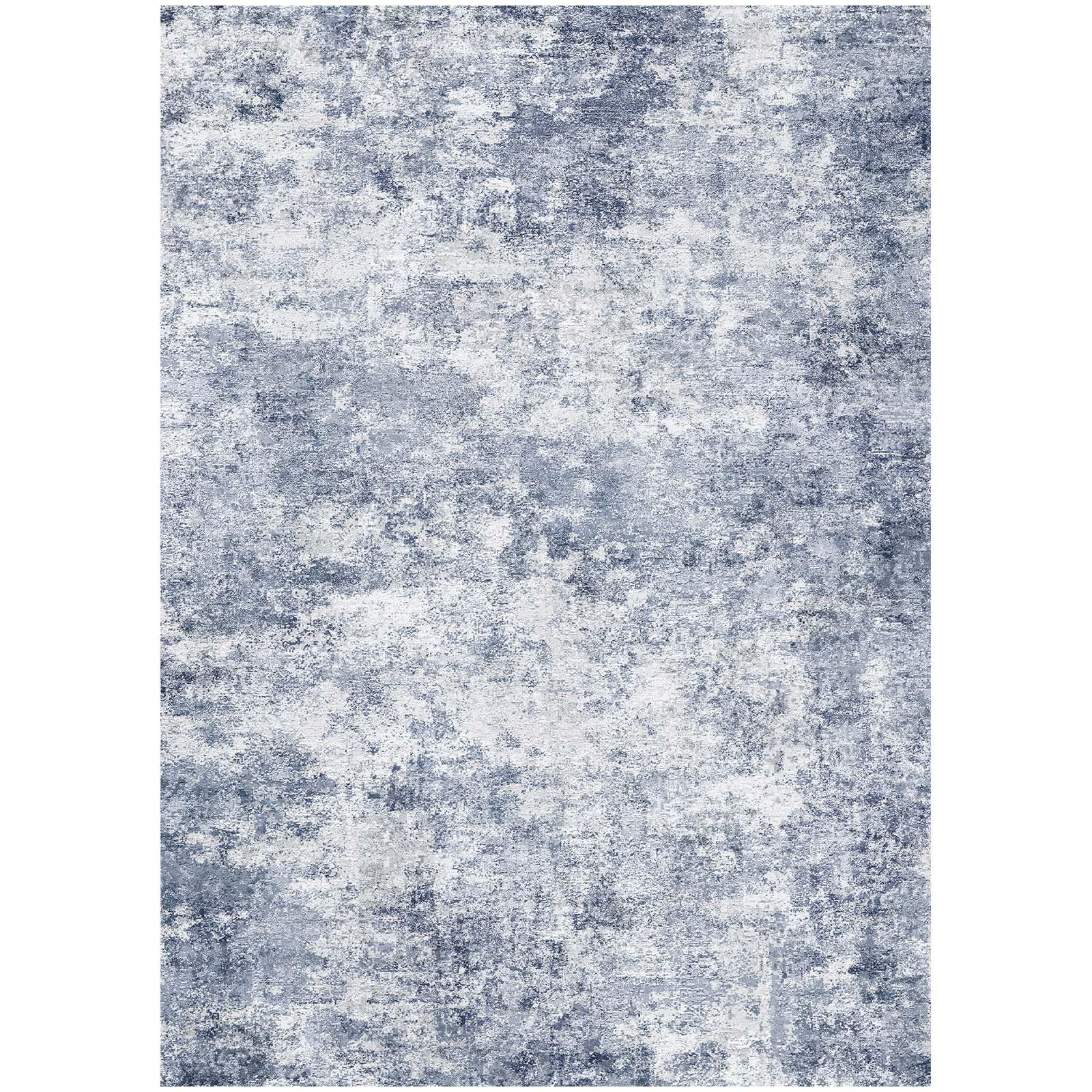 WITSHOCK 6x9 Area Rugs for Living Room : Machine Washable Non Slip - Low Pile Modern Abstract Carpet for Bedroom Kids Room Dining Room - Stain Resistant for Household - Pet Owners (Blue)