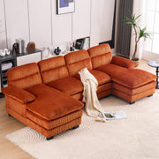 Symmetrical Modular Sectional Sofa Cloud Couch with Chaise Lounge
