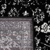 Adirondack Collection Area Rug - 5'1" x 7'6", Black & Ivory, Oriental Distressed Design,