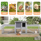 Extra Large Rabbit Hutch Bunny Hutch Outdoor Indoor, 2-Story 94.5”L Big