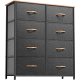 Dresser for Bedroom, Fabric Dresser with 8 Drawers, Tall Dresser, Double Dresser