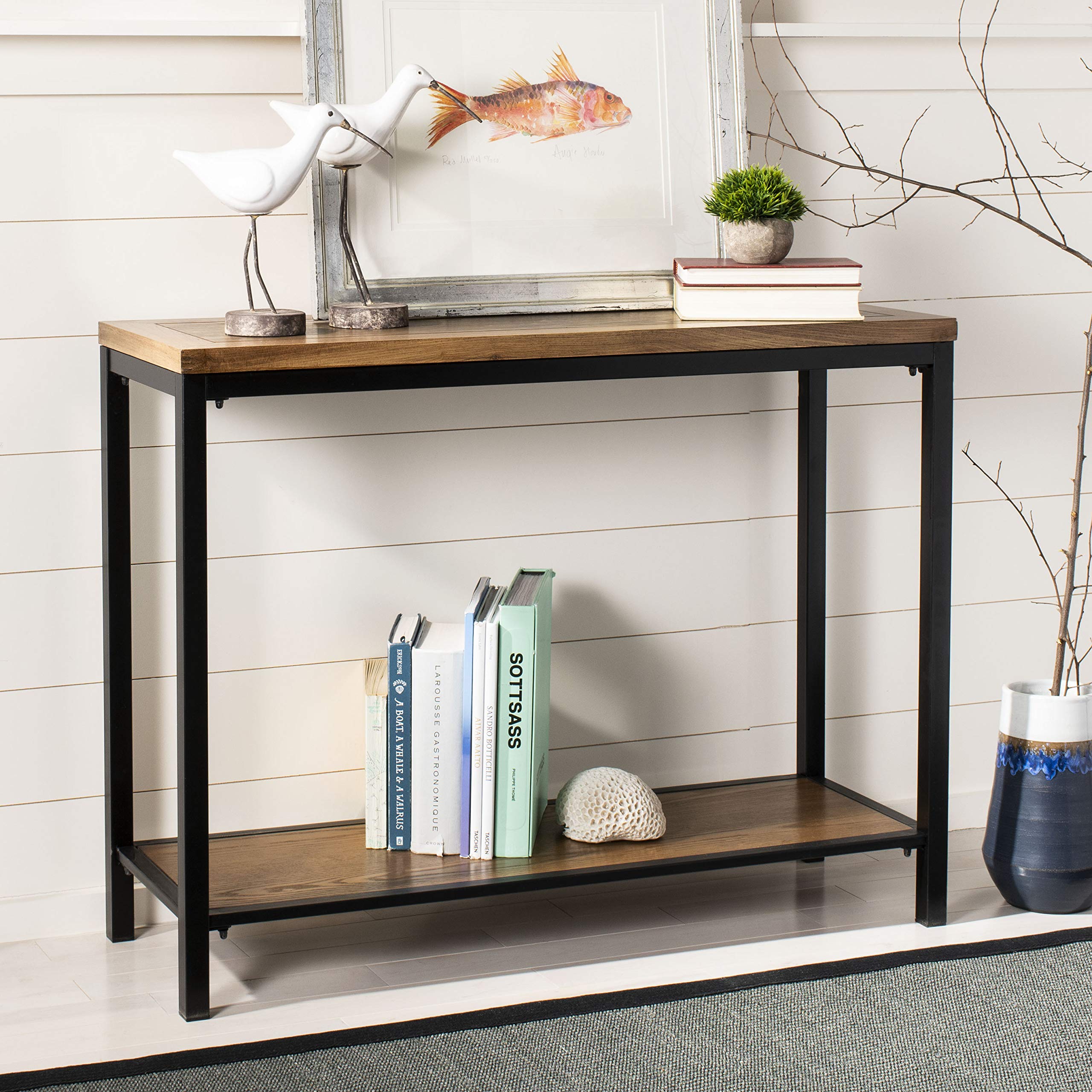 American Homes Collection Dennis Oak Console Table