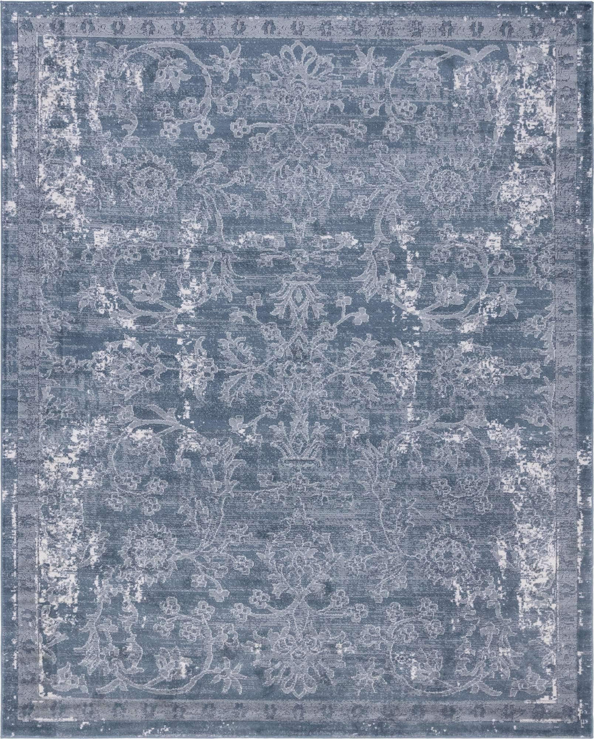 Portland Collection Area Rug - Albany (7' 10" x 10' Rectangle, Blue/ Gray)