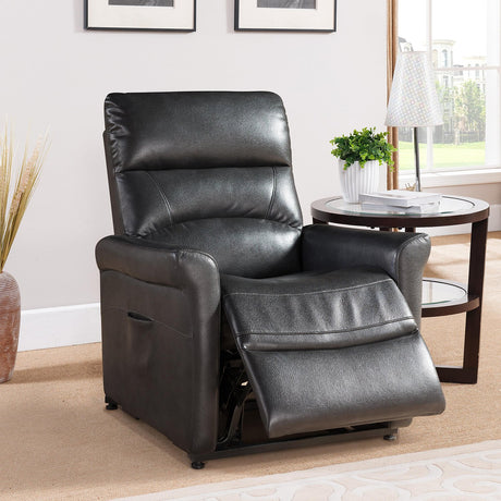 Eli Collection Modern Electric Leather Recliner Chair with Gentle Lower