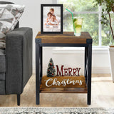 Industrial End Table, Small Side Table