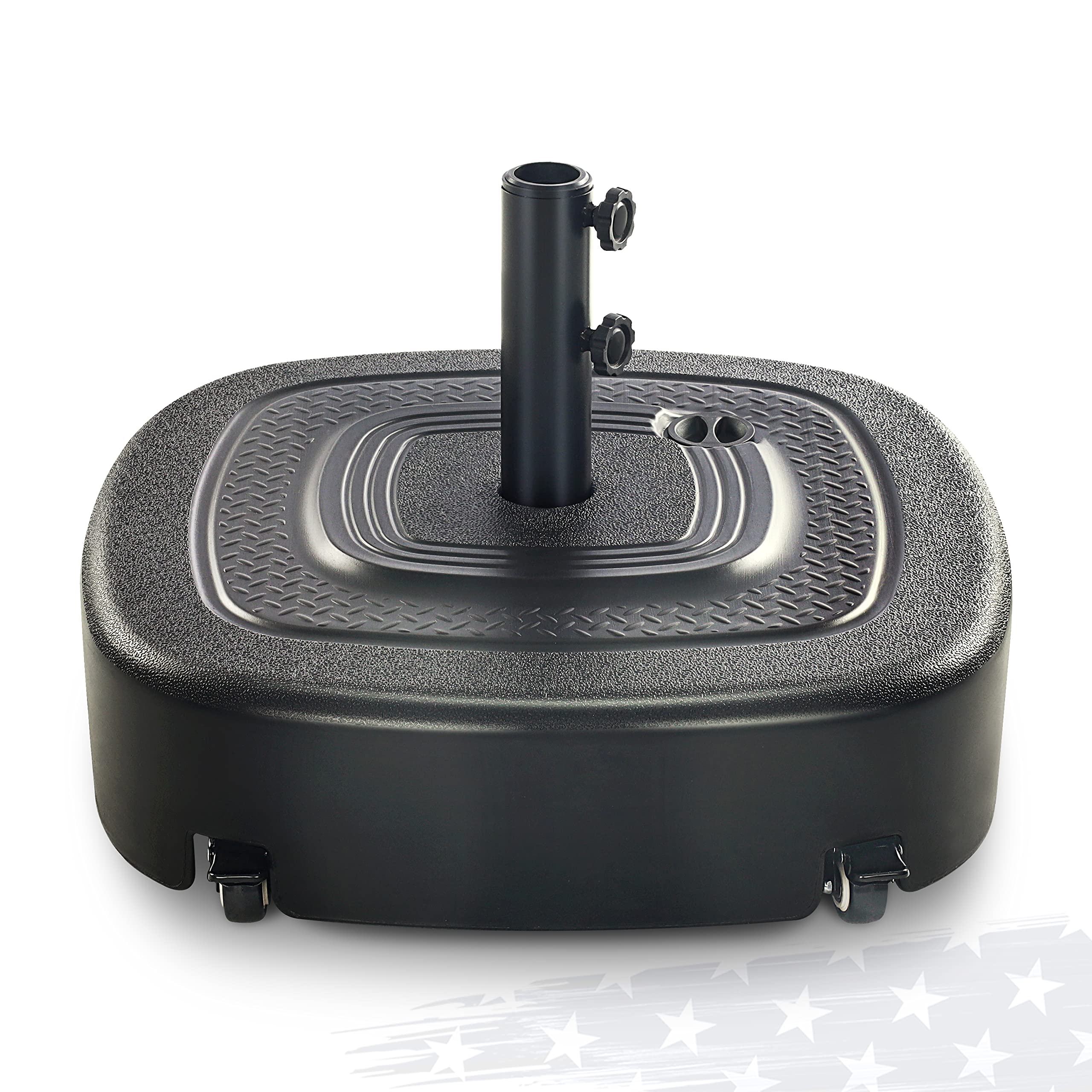 154lb Capacity Fillable Mobile Umbrella Base with 4 Wheels, Wind-Resistant