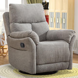 Swivel Rocker Recliner Chair, Manual Fabric Glider Nursery Recliner Chair, Single Rocking