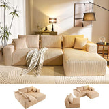 Modular Sectional Sofa with L-Shape Chaise, Cloud Sofa Living Room Bedroom Upholstered