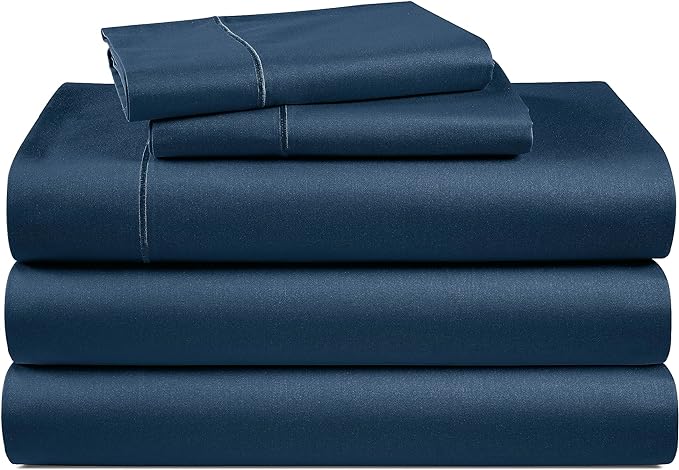 Luxury 100% Egyptian Cotton Bed Sheets - 1000 Thread Count 4-Piece Mineral King Set Bedding Sateen Weave