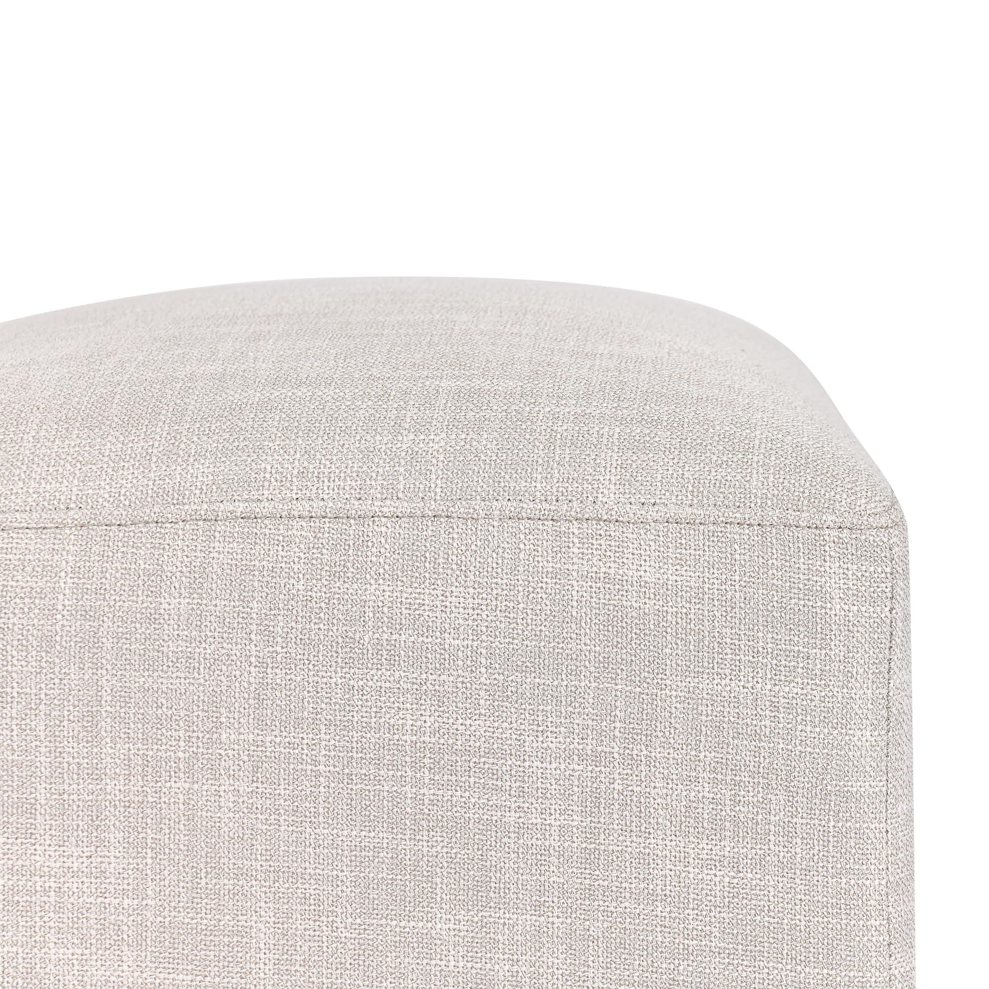 DUHOME Upholstered Dining Chair with Casters,Armless Modern Rolling Linen Dining Chairs with Wheels for Dining Room Bedroom Reading Room Living Room