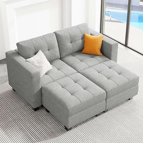 Sofa Couch with Storage Seats Convertible Sectional Couch