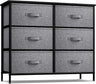 Dresser with 6 Faux Wood Drawers - Chest Organizer Unit with Steel Frame 9