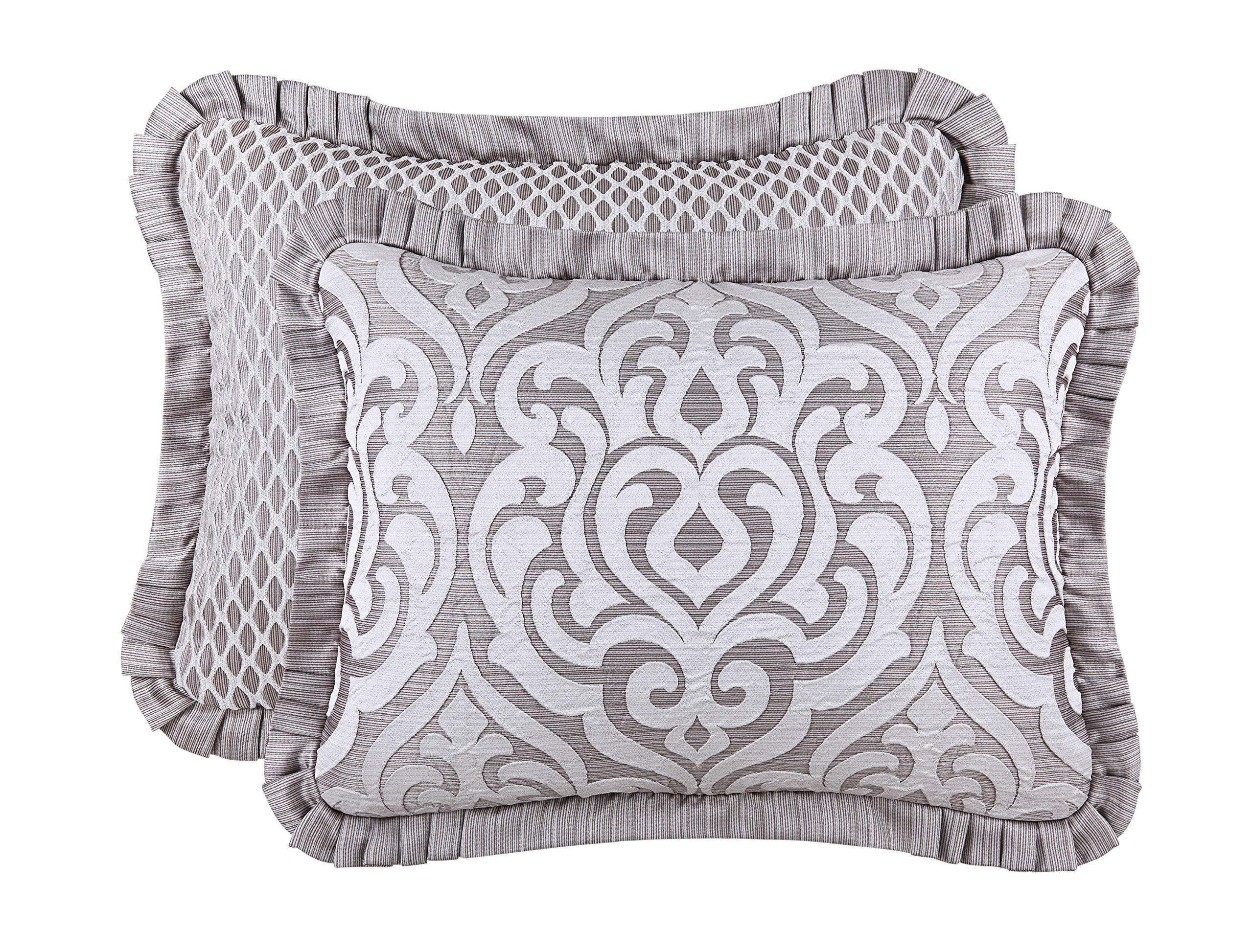 Lafayette Luxury 4-Piece Comforter Set - Silver, California King