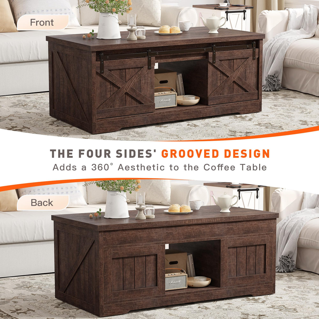 Lift Top Coffee Table with Storage Modern Coffee Table