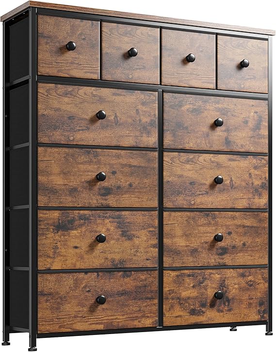 Dresser, Dresser for Bedroom with 12 Drawers
