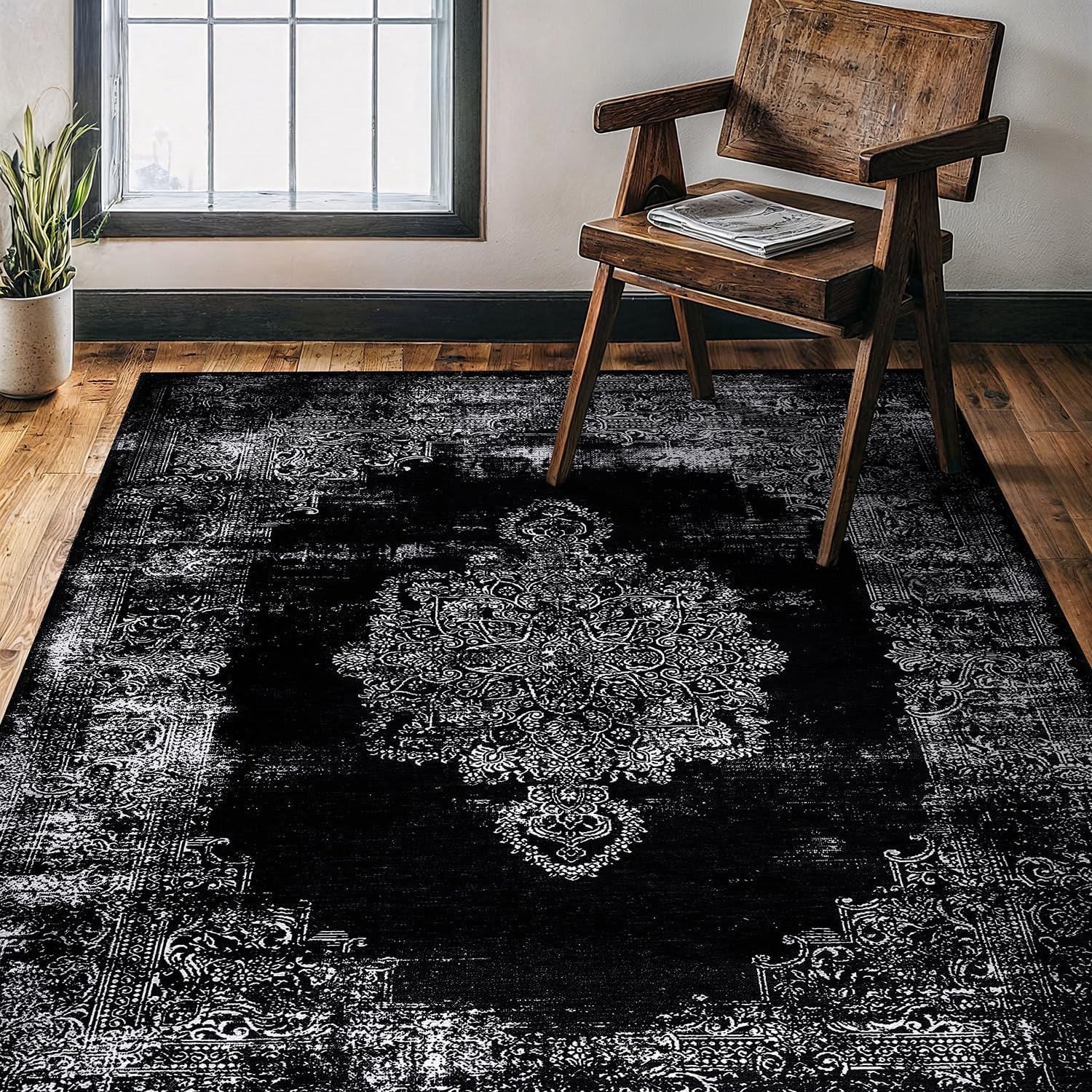 Printed Area Rugs with Ultra Thin Super Strong for Living Room Bedroom,