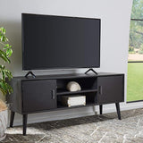 Home Collection Sorrel Mid-Century Brown 2-Door 1-Shelf Media 50-inch Flatscreen