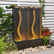 49 inches Outdoor Water Fountain Garden Waterfall - Large Water Feature Fountains