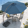 Patio Umbrella with 3 Solar panels, 48 Solar LED Lights