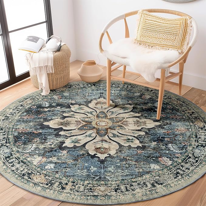 Area Rugs 5x7, Washable Rug, Non-Slip, Rugs for Living Room, Kitchen Rugs, Rugs