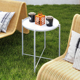 Tray Metal End Table, Sofa Table Small Round Side Tables