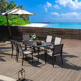 Outdoor Dining Chair Set of 6, Textilene Patio Furniture Chair