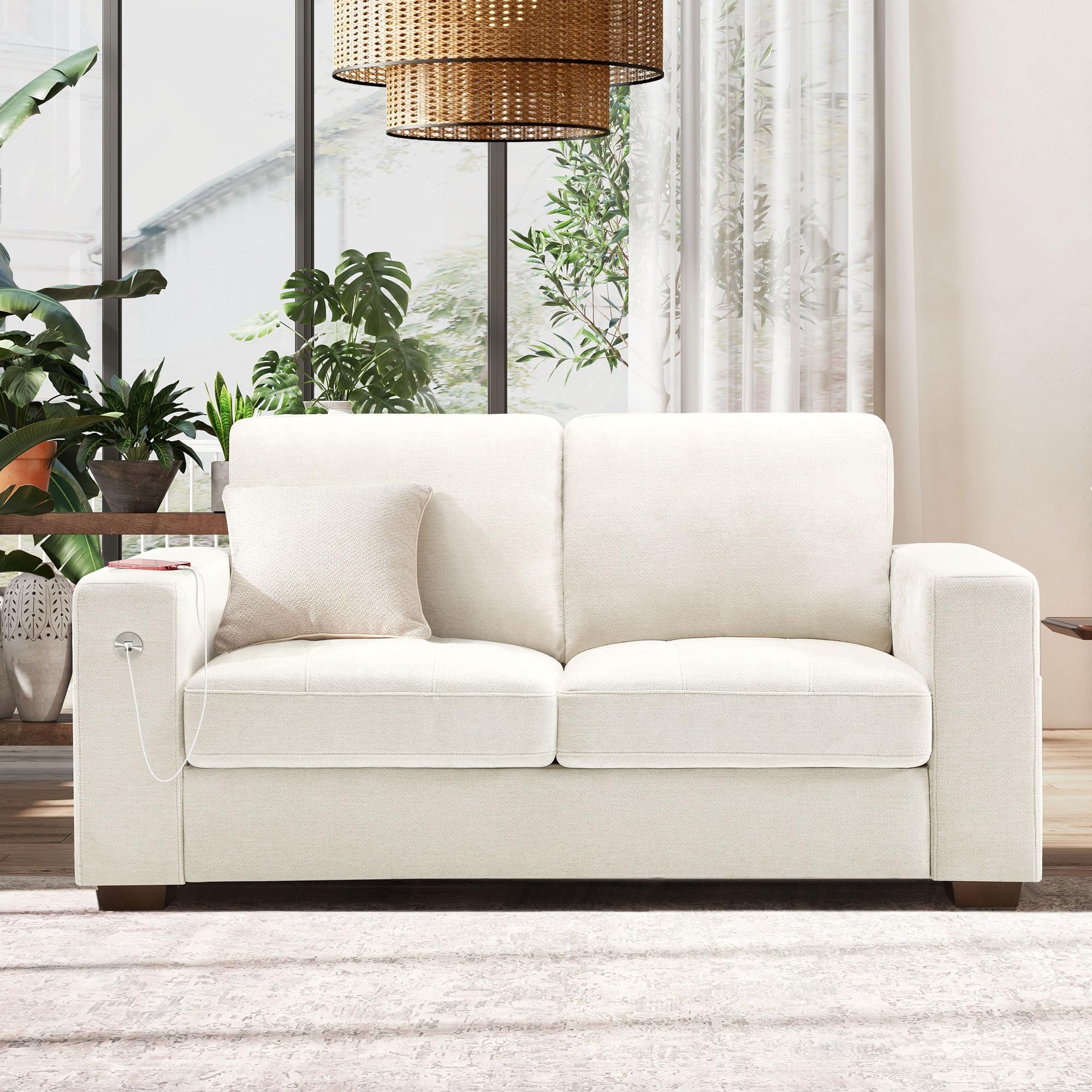 70” Loveseat Sofa,Small Love Seat Couch for Living Room, Modern Chenille