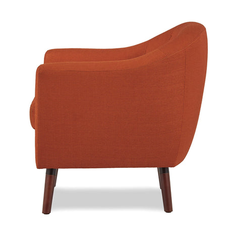 Fabric Barrel Chair, Orange