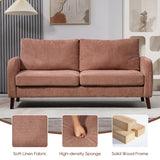 69'' Loveseat Sofa, Small Loveseat for Small Space with Removable Backrest & Wooden Legs