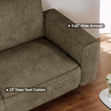 90 Inch Sofa, Chenille Sofa Couch with Deep Seat, Oversized 3 Seater Sofa with Pocket