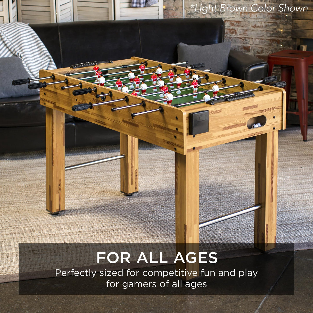 48in Competition Sized Foosball Table, Arcade Table Soccer for Home, Game Room