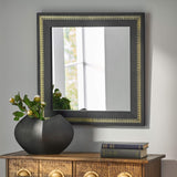 Cass Wall Mirror, Black + Golden