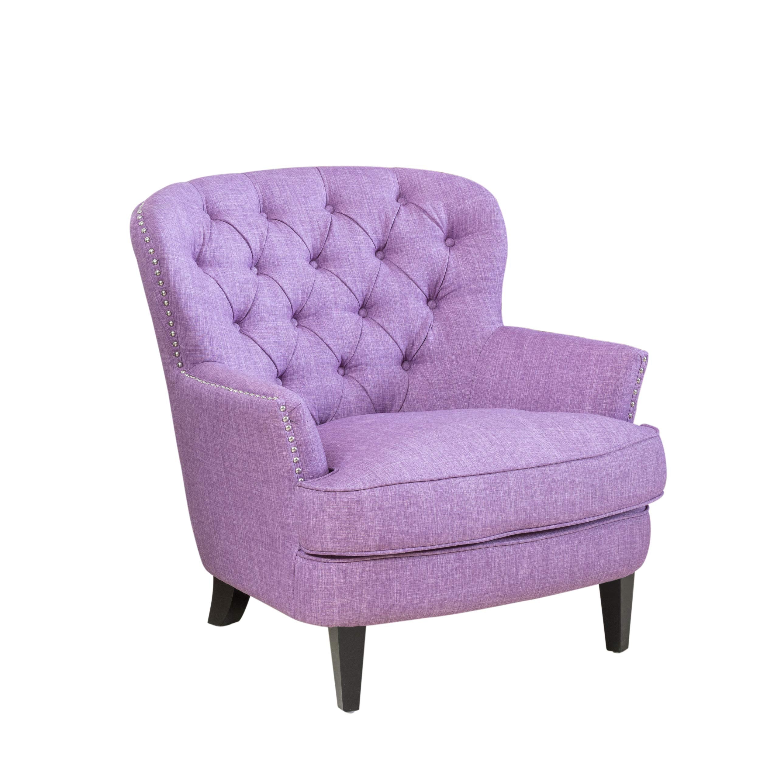 Tafton Fabric Club Chair, Light Purple