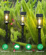 Solar Pathway Lights 8 Pack, Bright Solar Lights Outdoor Waterproof IP65, LED Solar Garden