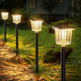 Powered Pathway Lights for Outside, 6 Pack Solar Garden Lights ip65 Waterproof, Up