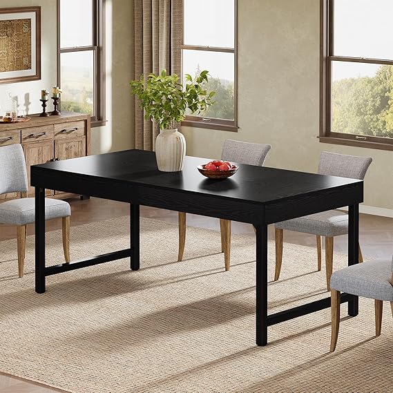 55-Inch Farmhouse Dining Table for 4-6 People