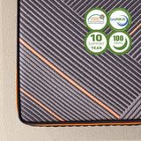 King Mattress, 14 Inch Plush Hybrid Mattress, Black Memory Foam