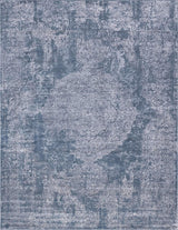 Portland Collection Area Rug - Woodburn (10' x 13' 1" Rectangle, Blue/ Ivory)